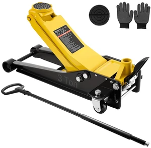 VEVOR Low Profile Floor Jack, 3 Ton (6614 lbs) Capacity, Steel Racing Floor Jack with Dual Pistons Quick Lift Pump & SUV Adapter, Hydraulic Trolley Car Lift for Sports Cars, Lifting Range 2.95"-19.7" VEVOR Low Profile Floor Jack, 3 Ton (6614 lbs) Capacity, Steel Racing Floor Jack with Dual Pistons Quick Lift Pump & SUV Adapter, Hydraulic Trolley Car Lift for Sports Cars, Lifting Range 2.95"-19.7"