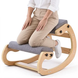 VEVOR Ergonomic Kneeling Chair, Wooden Posture Knee Chair with Adjustable Thick Foam Cushions & Solid Wood Frame, Adjustable Height, Relief for Neck or Back Pain for Home, Office or Meditation, Gray VEVOR Ergonomic Kneeling Chair, Wooden Posture Knee Chair with Adjustable Thick Foam Cushions & Solid Wood Frame, Adjustable Height, Relief for Neck or Back Pain for Home, Office or Meditation, Gray