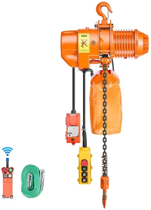VEVOR 1100 lbs Electric Chain Hoist, 20 ft Lifting Height, Three-Phase Overhead Crane with 328 ft Wireless & 15 ft Wired Remote Control, Single G80 Chain Hoist for Factories, Warehouses, Garages VEVOR 1100 lbs Electric Chain Hoist, 20 ft Lifting Height, Three-Phase Overhead Crane with 328 ft Wireless & 15 ft Wired Remote Control, Single G80 Chain Hoist for Factories, Warehouses, Garages