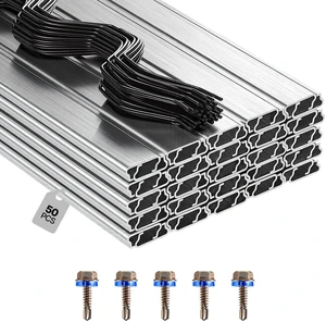 VEVOR Greenhouse Spring Wire and Lock Channel, 50 Packs 6.56 ft PVC-Coated Wiggle Wire & Aluminum Alloy Channel Bundle Kit with Included Screws, 0.05 in Thickened, Poly Film & Shade Cloth Attachments VEVOR Greenhouse Spring Wire and Lock Channel, 50 Packs 6.56 ft PVC-Coated Wiggle Wire & Aluminum Alloy Channel Bundle Kit with Included Screws, 0.05 in Thickened, Poly Film & Shade Cloth Attachments