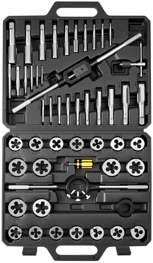 VEVOR Tap and Die Set, 51-Piece Metric Sizes M6 to M24, with Coarse and Fine Thread Taps and Dies, Wrench, Carrying Case and Complete Accessories, Bearing Steel, for Threading and Rethreading Threads VEVOR Tap and Die Set, 51-Piece Metric Sizes M6 to M24, with Coarse and Fine Thread Taps and Dies, Wrench, Carrying Case and Complete Accessories, Bearing Steel, for Threading and Rethreading Threads