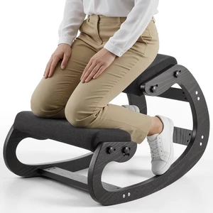 VEVOR Ergonomic Kneeling Chair, Wooden Posture Knee Chair with Adjustable Thick Foam Cushions & Solid Wood Frame, Adjustable Height, Relief for Neck or Back Pain for Home, Office or Meditation, Black VEVOR Ergonomic Kneeling Chair, Wooden Posture Knee Chair with Adjustable Thick Foam Cushions & Solid Wood Frame, Adjustable Height, Relief for Neck or Back Pain for Home, Office or Meditation, Black