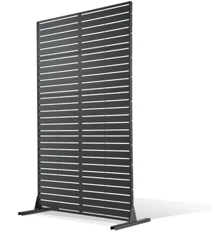 VEVOR Metal Privacy Screen, 44" W x 72" H Freestanding Modern Privacy Fence, Garden Divider Panel with Extended Base & Reinforcement Fixed, Freestanding Outdoor Divider for Garden, Indoor, Courtyard VEVOR Metal Privacy Screen, 44" W x 72" H Freestanding Modern Privacy Fence, Garden Divider Panel with Extended Base & Reinforcement Fixed, Freestanding Outdoor Divider for Garden, Indoor, Courtyard