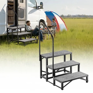 VEVOR RV Steps with Handrail, 3 Steps, 660 lbs Load Capacity, Heavy Duty Outdoor RV Stairs with Non-Slip Mat for Elderly and Pets, Portable Stairs for Hot Tub, Camper, Mobile Home, Porch, Pool, SPA VEVOR RV Steps with Handrail, 3 Steps, 660 lbs Load Capacity, Heavy Duty Outdoor RV Stairs with Non-Slip Mat for Elderly and Pets, Portable Stairs for Hot Tub, Camper, Mobile Home, Porch, Pool, SPA