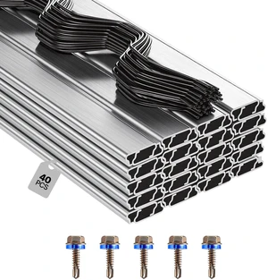 VEVOR Greenhouse Spring Wire and Lock Channel, 40 Packs 6.56 ft PVC-Coated Wiggle Wire & Aluminum Alloy Channel Bundle Kit with Included Screws, 0.05 in Thickened, Poly Film & Shade Cloth Attachments VEVOR Greenhouse Spring Wire and Lock Channel, 40 Packs 6.56 ft PVC-Coated Wiggle Wire & Aluminum Alloy Channel Bundle Kit with Included Screws, 0.05 in Thickened, Poly Film & Shade Cloth Attachments