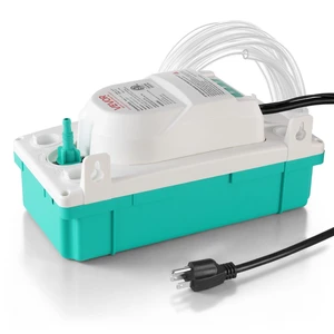 VEVOR Condensate Pump, 1/24 HP, 110 GPH, 24 ft Lift, 100-240V Automatic AC Condensation Removal Pump with Safety Switch & 20 ft Tubing, for Air Conditioner, Dehumidifier, HVAC, Furnace, Ice Maker VEVOR Condensate Pump, 1/24 HP, 110 GPH, 24 ft Lift, 100-240V Automatic AC Condensation Removal Pump with Safety Switch & 20 ft Tubing, for Air Conditioner, Dehumidifier, HVAC, Furnace, Ice Maker