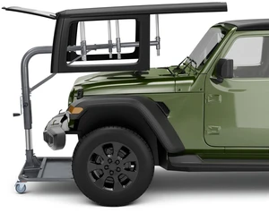 VEVOR Hard Top Remover Lift, 220 lbs, Jeep Hardtop Removal and Storage System, Quick & Easy One-Person Operation, Adjustable Height, for Jeep Wrangler YJ, TJ, JK, JL, 4XE, Ford Bronco 4 Door & 6 Gen+ VEVOR Hard Top Remover Lift, 220 lbs, Jeep Hardtop Removal and Storage System, Quick & Easy One-Person Operation, Adjustable Height, for Jeep Wrangler YJ, TJ, JK, JL, 4XE, Ford Bronco 4 Door & 6 Gen+