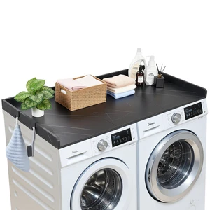 VEVOR Washer Dryer Countertop, 54 x 27.5 in Marble Washer and Dryer Topper with Edge & 2 Hooks, Water-Resistant Laundry Machine Topper for Laundry Closet Pantry Counter Organization and Storage, Black VEVOR Washer Dryer Countertop, 54 x 27.5 in Marble Washer and Dryer Topper with Edge & 2 Hooks, Water-Resistant Laundry Machine Topper for Laundry Closet Pantry Counter Organization and Storage, Black