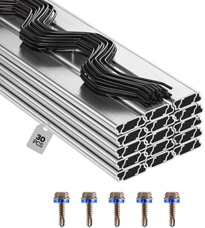 VEVOR Greenhouse Spring Wire and Lock Channel, 30 Packs 6.56 ft PVC-Coated Wiggle Wire & Aluminum Alloy Channel Bundle Kit with Included Screws, 0.05 in Thickened, Poly Film & Shade Cloth Attachments VEVOR Greenhouse Spring Wire and Lock Channel, 30 Packs 6.56 ft PVC-Coated Wiggle Wire & Aluminum Alloy Channel Bundle Kit with Included Screws, 0.05 in Thickened, Poly Film & Shade Cloth Attachments