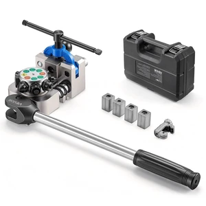 VEVOR Professional Brake Line Flaring Tool, 45 Degree Double Flare Bubble Flare Tool Kit for 3/16", 1/4", 5/16", 3/8" Copper Aluminum Thin Steel Tubes VEVOR Professional Brake Line Flaring Tool, 45 Degree Double Flare Bubble Flare Tool Kit for 3/16", 1/4", 5/16", 3/8" Copper Aluminum Thin Steel Tubes