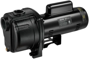 VEVOR 2 HP Shallow Well Jet Pump, 230 Volt, 5200 GPH Cast Iron Well Jet Pump, with 112 ft Max Head Lift, Check Valve, Thermal Protection, Automatic On/Off, for Garden Irrigation Lawn Sprinkler System VEVOR 2 HP Shallow Well Jet Pump, 230 Volt, 5200 GPH Cast Iron Well Jet Pump, with 112 ft Max Head Lift, Check Valve, Thermal Protection, Automatic On/Off, for Garden Irrigation Lawn Sprinkler System