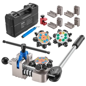 VEVOR Professional Brake Line Flaring Tool, 45 & 37 Degree Double Flare Bubble Flare Tool Kit for 3/16", 1/4", 5/16", 3/8" Copper Aluminum Thin Steel Tubes VEVOR Professional Brake Line Flaring Tool, 45 & 37 Degree Double Flare Bubble Flare Tool Kit for 3/16", 1/4", 5/16", 3/8" Copper Aluminum Thin Steel Tubes
