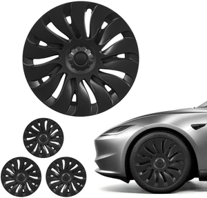 VEVOR Hubcaps Wheel Covers for 2021-2024 Tesla Model Y, 19 Inch Set of 4 Wheel Rim Cover Hubcaps OEM Style Replacement, R19 Size Snap On Car Hub Caps, Premium 14-Spoke ABS Tire Rim Caps, Matte Black VEVOR Hubcaps Wheel Covers for 2021-2024 Tesla Model Y, 19 Inch Set of 4 Wheel Rim Cover Hubcaps OEM Style Replacement, R19 Size Snap On Car Hub Caps, Premium 14-Spoke ABS Tire Rim Caps, Matte Black