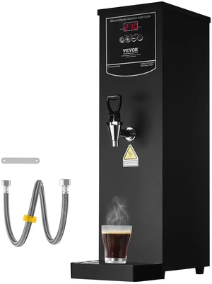 VEVOR Commercial Water Boiler, Electric Hot Water Dispenser with 316 Stainless Steel Heating Tube, 1500W Step-by-step Fast Heating 50L per Hour Hot Water Boiler, for Coffee Tea Restaurant Office VEVOR Commercial Water Boiler, Electric Hot Water Dispenser with 316 Stainless Steel Heating Tube, 1500W Step-by-step Fast Heating 50L per Hour Hot Water Boiler, for Coffee Tea Restaurant Office