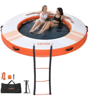 VEVOR Inflatable Floating Dock, 8 FT Inflatable Dock Platform, Non-Slip Water Air Mat with Portable Carrying Bag and Detachable Ladder, Floating Water Platform Island Raft for Pool Beach Ocean, Orange VEVOR Inflatable Floating Dock, 8 FT Inflatable Dock Platform, Non-Slip Water Air Mat with Portable Carrying Bag and Detachable Ladder, Floating Water Platform Island Raft for Pool Beach Ocean, Orange