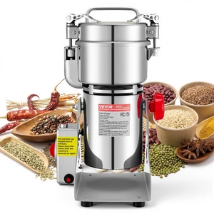 VEVOR 300g Electric Grain Mill Grinder, 1500W 28000RPM High Speed Spice Corn Dry Grinding Machine, Stainless Steel Pulverizer Powder Machine for Dried Grains Coffee Beans Spices Nuts (270° Swing Type) VEVOR 300g Electric Grain Mill Grinder, 1500W 28000RPM High Speed Spice Corn Dry Grinding Machine, Stainless Steel Pulverizer Powder Machine for Dried Grains Coffee Beans Spices Nuts (270° Swing Type)