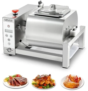 VEVOR Meat Tumbler Marinator, 10L Vacuum Tumbler Marinating Machine with Automatic Bidirectional Rotation, Stainless Steel Vacuum Curing Machine for Chicken Steak Pork, Home & Commercial Use VEVOR Meat Tumbler Marinator, 10L Vacuum Tumbler Marinating Machine with Automatic Bidirectional Rotation, Stainless Steel Vacuum Curing Machine for Chicken Steak Pork, Home & Commercial Use