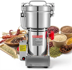 VEVOR 750g Electric Grain Mill Grinder, 2000W 28000RPM High Speed Spice Corn Dry Grinding Machine, Stainless Steel Pulverizer Powder Machine for Dried Grains Coffee Beans Spices Nuts (270° Swing Type) VEVOR 750g Electric Grain Mill Grinder, 2000W 28000RPM High Speed Spice Corn Dry Grinding Machine, Stainless Steel Pulverizer Powder Machine for Dried Grains Coffee Beans Spices Nuts (270° Swing Type)