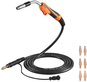 VEVOR 250A MIG Welding Gun with 15FT Cable, Replacement for Lincoln Magnum Pro 250L - with 7PCS Mig Welding Contact Tips VEVOR 250A MIG Welding Gun with 15FT Cable, Replacement for Lincoln Magnum Pro 250L - with 7PCS Mig Welding Contact Tips