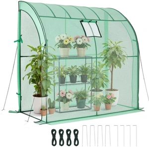 VEVOR Walk-in Green House, 78 x 39.4 x 78.7 in, Greenhouse with Shelves, High Strength PE Cover with Zipper Door and Steel Frame, Assembly in Minutes, Suitable for Planting and Storage VEVOR Walk-in Green House, 78 x 39.4 x 78.7 in, Greenhouse with Shelves, High Strength PE Cover with Zipper Door and Steel Frame, Assembly in Minutes, Suitable for Planting and Storage