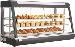 VEVOR 3-Tier Commercial Food Warmer Display, 1600W Food Display Warmer with LED Light, Top Storage and Adjustable Shelves, 86~185 Steam Heating, 190Qt/180L for Hamburger, Pizza, Bread, Fried Chicken VEVOR 3-Tier Commercial Food Warmer Display, 1600W Food Display Warmer with LED Light, Top Storage and Adjustable Shelves, 86~185 Steam Heating, 190Qt/180L for Hamburger, Pizza, Bread, Fried Chicken