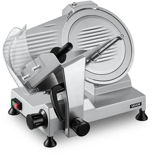 VEVOR Commercial Meat Slicer, 320W Electric Deli Food Slicer with 12" Carbon Steel Blade, Built-In Sharpener & 0-0.6" Adjustable Thickness for Frozen Meat, Ham, Baguett, Steak, UL Approved VEVOR Commercial Meat Slicer, 320W Electric Deli Food Slicer with 12" Carbon Steel Blade, Built-In Sharpener & 0-0.6" Adjustable Thickness for Frozen Meat, Ham, Baguett, Steak, UL Approved