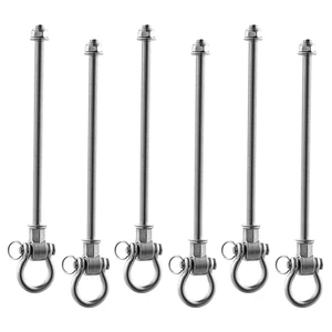 VEVOR Swing Hangers, 6 Pack Heavy Duty Swing Brackets, 850 lbs Each Load Capacity, Smooth Bearing, Stainless Steel Hangers, Ideal for Hammocks Playground Porch Yoga Boxing Bag Indoor Outdoor, Silver VEVOR Swing Hangers, 6 Pack Heavy Duty Swing Brackets, 850 lbs Each Load Capacity, Smooth Bearing, Stainless Steel Hangers, Ideal for Hammocks Playground Porch Yoga Boxing Bag Indoor Outdoor, Silver