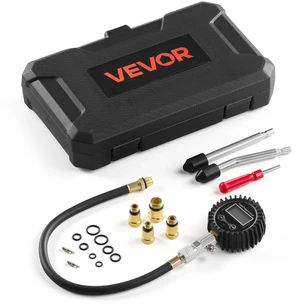 VEVOR Engine Cylinder Compression Tester Kit, Pressure Gauge Range of 10-200 PSI, Compression Tester Kit with 4 Adapters, Straight & Angled Extended Metal Tubes for Automotive Cars and Motorcycles VEVOR Engine Cylinder Compression Tester Kit, Pressure Gauge Range of 10-200 PSI, Compression Tester Kit with 4 Adapters, Straight & Angled Extended Metal Tubes for Automotive Cars and Motorcycles
