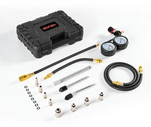VEVOR Engine Cylinder Compression Tester Kit, Pressure Gauge Range of 0-100 PSI, Automotive Leak Down Tester Kit with 4 Adapters, 2 Metal Tubes, Pressure Check & Leakage Rate Test on Cars, Motorcycles VEVOR Engine Cylinder Compression Tester Kit, Pressure Gauge Range of 0-100 PSI, Automotive Leak Down Tester Kit with 4 Adapters, 2 Metal Tubes, Pressure Check & Leakage Rate Test on Cars, Motorcycles