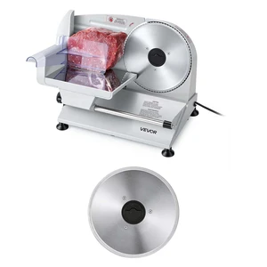 VEVOR Meat Slicer, 7.5" Electric Deli Slicer with 2 SUS420 Blades & 0-0.6" Adjustable Thickness, 200W Home Food-Slicer for Frozen Meat, Ham, Baguett, Steak, UL Approved VEVOR Meat Slicer, 7.5" Electric Deli Slicer with 2 SUS420 Blades & 0-0.6" Adjustable Thickness, 200W Home Food-Slicer for Frozen Meat, Ham, Baguett, Steak, UL Approved