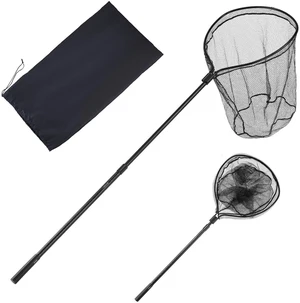 VEVOR Fishing Net, Landing Nets with Telescopic Handle, Portable Lightweight Stronger 6063 Aluminum Fish Gear, Nylon Covered PVC, Durable and Fish-friendly, 26 inch Net Opening for Saltwater Bait Fish VEVOR Fishing Net, Landing Nets with Telescopic Handle, Portable Lightweight Stronger 6063 Aluminum Fish Gear, Nylon Covered PVC, Durable and Fish-friendly, 26 inch Net Opening for Saltwater Bait Fish