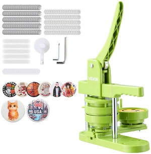 VEVOR Button Maker Machine, 2.95 in, Plastic Pin Maker with 100pcs Button Parts, Mr. Panda Magic Book, Circle Cutter and Hex Wrenches, Reinforced Ergonomic Handle, for DIY Badges, Personalized Pins VEVOR Button Maker Machine, 2.95 in, Plastic Pin Maker with 100pcs Button Parts, Mr. Panda Magic Book, Circle Cutter and Hex Wrenches, Reinforced Ergonomic Handle, for DIY Badges, Personalized Pins