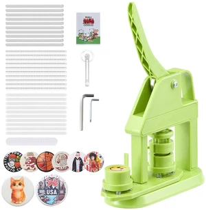 VEVOR Button Maker Machine, 0.98 in, Plastic Pin Maker with 500pcs Button Parts, Mr. Panda Magic Book, Circle Cutter and Hex Wrenches, Reinforced Ergonomic Handle, for DIY Badges, Personalized Pins VEVOR Button Maker Machine, 0.98 in, Plastic Pin Maker with 500pcs Button Parts, Mr. Panda Magic Book, Circle Cutter and Hex Wrenches, Reinforced Ergonomic Handle, for DIY Badges, Personalized Pins