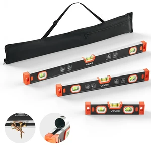 VEVOR Torpedo Level, 3-Piece Included 9/16/24 in, Magnetic Leveler Tool Set Aluminum Alloy, with Clear 3 Green Vials, V-Groove, Hanging Hole, Multi-angle Measurement for Construction Home Renovation VEVOR Torpedo Level, 3-Piece Included 9/16/24 in, Magnetic Leveler Tool Set Aluminum Alloy, with Clear 3 Green Vials, V-Groove, Hanging Hole, Multi-angle Measurement for Construction Home Renovation