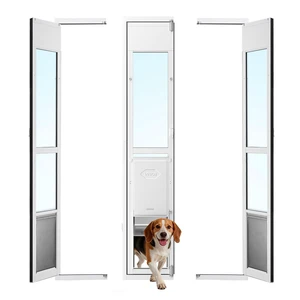 VEVOR Dog Door for Sliding Glass Door, 75 7/8" to 80 11/16" Adjustable Height, Aluminum Alloy Frame with Flap, Lock Design, for Large-Sized Dogs, 180° Swing-Open Sliding Glass Pet Doors for Renters VEVOR Dog Door for Sliding Glass Door, 75 7/8" to 80 11/16" Adjustable Height, Aluminum Alloy Frame with Flap, Lock Design, for Large-Sized Dogs, 180° Swing-Open Sliding Glass Pet Doors for Renters