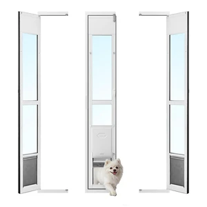 VEVOR Dog Door for Sliding Glass Door, 75 7/8" to 80 11/16" Adjustable Height, Aluminum Alloy Frame with Flap, Lock Design, for Medium-Sized Dogs, 180° Swing-Open Sliding Glass Pet Doors for Renters VEVOR Dog Door for Sliding Glass Door, 75 7/8" to 80 11/16" Adjustable Height, Aluminum Alloy Frame with Flap, Lock Design, for Medium-Sized Dogs, 180° Swing-Open Sliding Glass Pet Doors for Renters