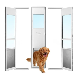 VEVOR Dog Door for Sliding Glass Door, 75 7/8" to 80 11/16" Adjustable Height, Aluminum Alloy Frame with Flap and Lock, for Extra Large-Sized Dogs, 180° Swing-Open Sliding Glass Pet Doors for Renters VEVOR Dog Door for Sliding Glass Door, 75 7/8" to 80 11/16" Adjustable Height, Aluminum Alloy Frame with Flap and Lock, for Extra Large-Sized Dogs, 180° Swing-Open Sliding Glass Pet Doors for Renters