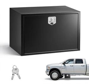 VEVOR Underbody Truck Tool Box, 36 x 24 x 24 Inch Heavy Duty Steel Trailer Storage Box with Lock & Keys, Waterproof Trailer Storage Organizer Under Body Chest with T-Handle for Truck, Van, SUV, Black VEVOR Underbody Truck Tool Box, 36 x 24 x 24 Inch Heavy Duty Steel Trailer Storage Box with Lock & Keys, Waterproof Trailer Storage Organizer Under Body Chest with T-Handle for Truck, Van, SUV, Black
