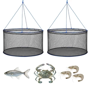 VEVOR Foldable Fishing Net, Landing Fishing Pier Nets, Portable Drop Net for Pulling up Fish, Durable and Fish-friendly, with Rope and Storage Bag, for Minnows, Crawfish, Shrimp, Crab VEVOR Foldable Fishing Net, Landing Fishing Pier Nets, Portable Drop Net for Pulling up Fish, Durable and Fish-friendly, with Rope and Storage Bag, for Minnows, Crawfish, Shrimp, Crab