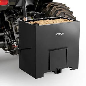 VEVOR Ballast Box, 3-Point Category 1 Tractor Ballast of 800 lbs Capacity, with Standard 2 Inch Hitch Receiver, Heavy-Duty Steel 5 ft³ Large Volume Durable Loader Attachment with Sliding Door, Black VEVOR Ballast Box, 3-Point Category 1 Tractor Ballast of 800 lbs Capacity, with Standard 2 Inch Hitch Receiver, Heavy-Duty Steel 5 ft³ Large Volume Durable Loader Attachment with Sliding Door, Black