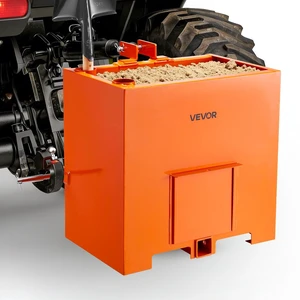 VEVOR Ballast Box, 3-Point Category 1 Tractor Ballast of 800 lbs Capacity, with Standard 2 Inch Hitch Receiver, Heavy-Duty Steel 5 ft³ Large Volume Durable Loader Attachment with Sliding Door, Orange VEVOR Ballast Box, 3-Point Category 1 Tractor Ballast of 800 lbs Capacity, with Standard 2 Inch Hitch Receiver, Heavy-Duty Steel 5 ft³ Large Volume Durable Loader Attachment with Sliding Door, Orange