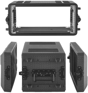 VEVOR 4U Rack Case, 12 in Depth, Rackmount Flight Case Shallow Rack with Microphone Compartment, Polyethylene Construction, Recessed Latches, Easy Installation, for Amplifier, 8.7 in Internal Depth VEVOR 4U Rack Case, 12 in Depth, Rackmount Flight Case Shallow Rack with Microphone Compartment, Polyethylene Construction, Recessed Latches, Easy Installation, for Amplifier, 8.7 in Internal Depth