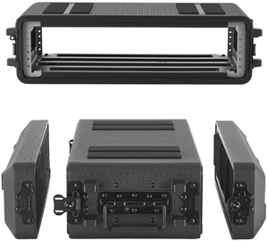 VEVOR 2U Rack Case, 12 in Depth, Rackmount Flight Case Shallow Rack with Microphone Compartment, Polyethylene Construction, Recessed Latches, Easy Installation, for Amplifier, 8.7 in Internal Depth VEVOR 2U Rack Case, 12 in Depth, Rackmount Flight Case Shallow Rack with Microphone Compartment, Polyethylene Construction, Recessed Latches, Easy Installation, for Amplifier, 8.7 in Internal Depth