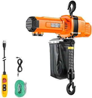 VEVOR 2200 lbs Electric Chain Hoist, 10 ft Lifting Height, 120V Single Phase Overhead Crane with 10 ft Wired Remote Control, G100 Chain Electric Lift Hoist for Factories, Warehouses, Garages VEVOR 2200 lbs Electric Chain Hoist, 10 ft Lifting Height, 120V Single Phase Overhead Crane with 10 ft Wired Remote Control, G100 Chain Electric Lift Hoist for Factories, Warehouses, Garages