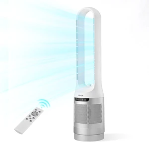 VEVOR Bladeless Tower Fan, 65° Oscillating Standing Fan, 12 Speeds & 4 Modes & 8H Timer, 14.76 ft/s High Velocity Floor Air Circulator, Powerful Airflow for Bedroom, Living Room, Home, Office, White VEVOR Bladeless Tower Fan, 65° Oscillating Standing Fan, 12 Speeds & 4 Modes & 8H Timer, 14.76 ft/s High Velocity Floor Air Circulator, Powerful Airflow for Bedroom, Living Room, Home, Office, White