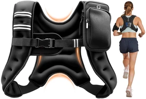 VEVOR Weighted Vest, 8 lbs Body Weight Vest for Men Women, with Reflective Stripe, Adjustable Buckle, Workout Equipment for Strength Training, Running, Jogging, Fitness, Muscle Building, Weight Loss VEVOR Weighted Vest, 8 lbs Body Weight Vest for Men Women, with Reflective Stripe, Adjustable Buckle, Workout Equipment for Strength Training, Running, Jogging, Fitness, Muscle Building, Weight Loss
