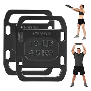 VEVOR Cast Iron Ruck Weights for Backpack, 10LB Pair Ruck Plate, Weight Plate with Smooth Handle, Textured Finish for Rucking, Hiking, Swings, Strength Training, Weightlifting, Fitness Workout VEVOR Cast Iron Ruck Weights for Backpack, 10LB Pair Ruck Plate, Weight Plate with Smooth Handle, Textured Finish for Rucking, Hiking, Swings, Strength Training, Weightlifting, Fitness Workout