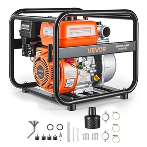 VEVOR Gas Powered Water Pump, 2 in, 132 GPM 6.5HP Semi Trash Water Transfer Pump Portable, Gasoline Engine with 25 ft Discharge Hose, Heavy Duty Frame, Cast Iron Impeller, for Irrigation, Ponds, Pools VEVOR Gas Powered Water Pump, 2 in, 132 GPM 6.5HP Semi Trash Water Transfer Pump Portable, Gasoline Engine with 25 ft Discharge Hose, Heavy Duty Frame, Cast Iron Impeller, for Irrigation, Ponds, Pools