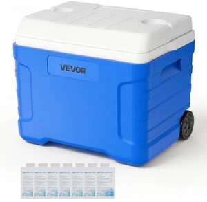 VEVOR Hard Cooler, 45QT Portable Rolling Cooler with Wheels, Leak-Resistant Coolbox Keeps Contents Cool for 48 Hours, Ice Retention Insulated Chests, Ultra-Light for Outdoor Picnics, Grill, Camping VEVOR Hard Cooler, 45QT Portable Rolling Cooler with Wheels, Leak-Resistant Coolbox Keeps Contents Cool for 48 Hours, Ice Retention Insulated Chests, Ultra-Light for Outdoor Picnics, Grill, Camping