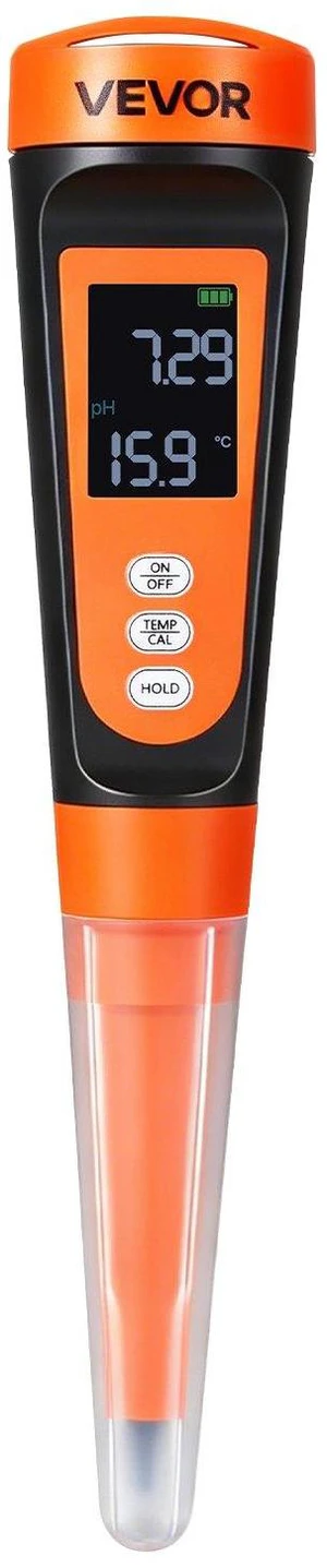 VEVOR Food pH Meter, 0-14 pH Range, IP68 Waterproof Probe, Pocket Tester Kit with Automatic Temperature Compensation, Calibration Powder Packets, Easy to Read, for Food Fermentation, Dough, Meat VEVOR Food pH Meter, 0-14 pH Range, IP68 Waterproof Probe, Pocket Tester Kit with Automatic Temperature Compensation, Calibration Powder Packets, Easy to Read, for Food Fermentation, Dough, Meat